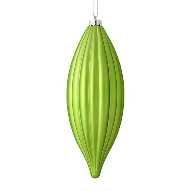 Vickerman M183254M 8 in. Celadon Matte Line Finial Ornament 4 per Bag