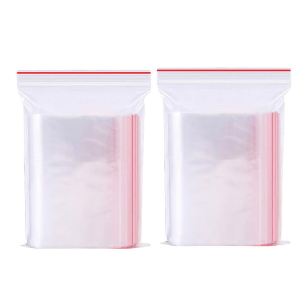 200 bolsas transparentes con cierre de cremallera, pequeñas bolsas de plástico resellables y transparentes, mini bolsas de almacenamiento para envasar dulces, joyas, alimentos y pastillas