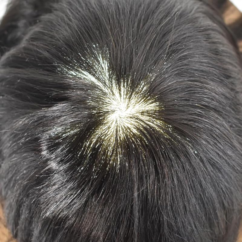 Toupee for Men Hairpiece Replacement System Male Prosthesis Full Poly Thin Soft Human Hair Piece 8X10 Injected PU Durable Skin Mens Wig #1B off Black