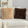 thumbnail image 3 of Sanmadrola Throw Pillow Covers Pillow Protector with Hidden Zipper Furry Faux Fur 18''x18'' 2 Pack, 3 of 7