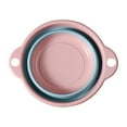 thumbnail image 1 of Washbasin Vegetable Small Collapsible Wash Basin Foldable Design Portable Durable PP TPR Material Glossy  Wear Resistant Wash BasinPink, 1 of 1