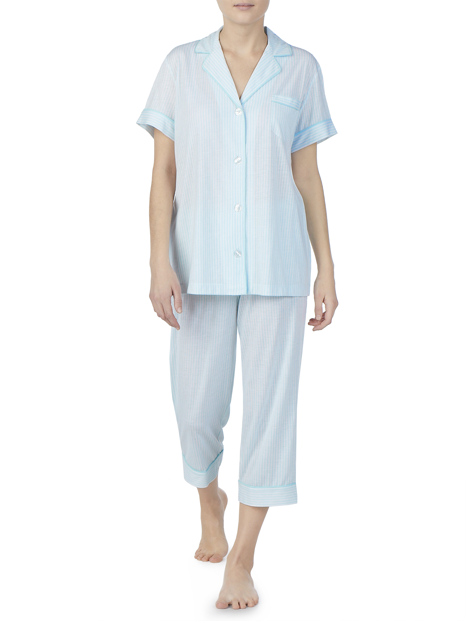 Secret Treasures Women's and Women's Plus Traditional Short Sleeve 2-Piece Notch Collar Pajama Set - image 2 of 4