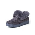 thumbnail image 1 of MAWCLOS Mocassins pour Femmes Bout Rond Doublés en Peluche Antidérapants Gris 5, 1 of 2