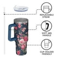 thumbnail image 4 of OBREWU Pioneer Flower Tumbler with Handle and Lid,Pioneer Flower 40oz Double Wall Vacuum Insulated Tumbler,Cups Gift for Women and Men, 4 of 7