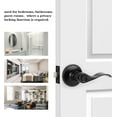 thumbnail image 4 of Wave Style Privacy Bed Bath Door Levers in Satin Nickel Finish Interior Keyless Door Handles Locksets, 4 of 7