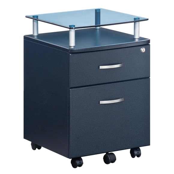 Scranton Classeur Mobile en Bois à 2 Tiroirs & Co en Graphite
