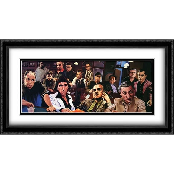 The Bad Guys 2x Matted 28x40 Large Black Ornate Framed Art Print by Justin Reed