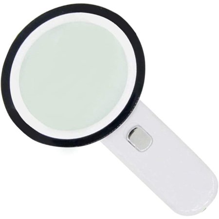 Vision Aid - Magnifying Glass Handheld Magnifying Glass, 12 Led Lights 