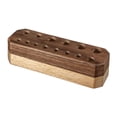 thumbnail image 2 of Estante de almacenamiento de artesanía en cuero de madera herramienta de perforación 14 agujeros herramienta de modelado estante organizador de Sunnimix Estante de almacenamiento de artesanía en cuero, 2 of 8