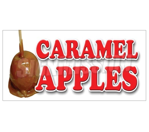 CHOOSE YOUR SIZE Food Truck Concession Sticker Candy & Caramel Apples DECAL 