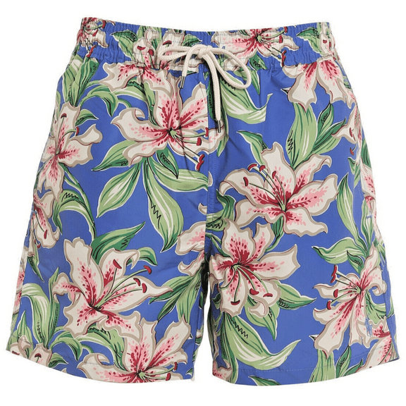 $98.50 Polo Ralph Lauren Men's, 5.75-Inch Floral Classic Swim Trunk, Multi, S