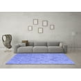 thumbnail image 3 of Ahgly Company Indoor Square Abstract Blue Modern Area Rugs, 4' Square, 3 of 4