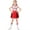 Red, variant on Girls Cheerleader Costume Outfits Set Crew Neck Party Fancy Dress for 4-9Y