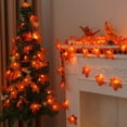 thumbnail image 3 of TETOU 4pcs Maple Leaves String Light Orange Maple Garland 40Ft 80Leds in total Fall Thanksgiving Halloween Decoration, 3 of 6