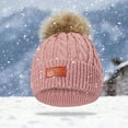 thumbnail image 4 of Idoravan Winter Beanie Hat for Kids NEW 1-11 Years Old For Girls Boys Kids Winter Beanie Hat Warm Knit Thick Ski Cap With Fluff Ball, 4 of 7