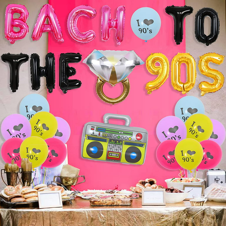 Bach To The 90S Bridal Shower Decorations, Bach To The 90S Balloons Banner, 90'S  Theme Party Balloons Decor, Retro Radio Foil Balloon For Hip Pop Theme  Bachelorette Party Supplies - Walmart.Com