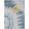 thumbnail image 2 of HomeRoots 578297 10 x 14 ft. Abstract Washable Indoor & Outdoor Rectangle Area Rug, Denim Blue & Sky Blue, 2 of 5