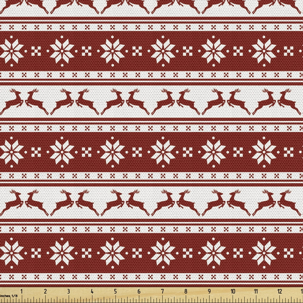 Christmas Sofa Upholstery Fabric By The Yard Norwegian Scandinavian