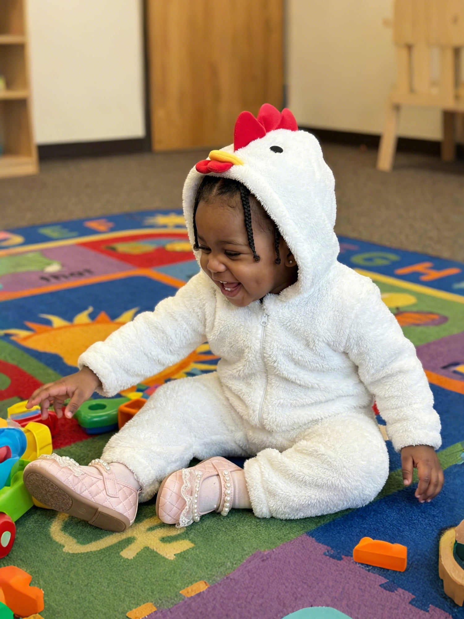RUINIXCW Newborn Baby Halloween Chick Chicken Costume Infant Baby Girl Boy Halloween Outfit Fall Winter Romper Warm Plush Long Sleeve Zipper Hood Jumpsuit with Tail