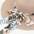 thumbnail image 4 of Diufon Wide Brim Straw Hat for Women Trendy Pearls Hem Outdoor Beach Sun Hats Holiday Style Cap with Bow, 4 of 7