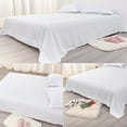 thumbnail image 6 of Flxxie 1800 Count Soft Brushed Microfiber Flat Sheet, Shrinkage, Fade Resistant Bedding Top Sheet, Easy Care, White, Twin, 66"x96" with 4" hem, 6 of 6