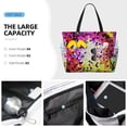 thumbnail image 2 of Goofa Colorful Tie Dye Stained Glass 3 Print Beach Bags Waterproof Beach Tote Bag Zipper Sandproof Swim Pool Bag Large Tote Beach Vacation Travel, 2 of 6