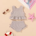 thumbnail image 2 of Tiny Cutey Toddler Girl Swimsuit Baby Summer Sleeveless Two-Piece Suit Beach Bikini Swimwear for 18-24 Months, 2 of 7
