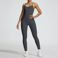 thumbnail image 2 of Women's Workout Jumpsuit Slim Fit Sleeveless Bodysuit For Running Yoga Gym Fitness Sports And Outdoor Activities Jumpsuit Outfit Womens Travel Outfits 70s Jumpsuit for Women Long Sleeve Jumpsuits for, 2 of 5