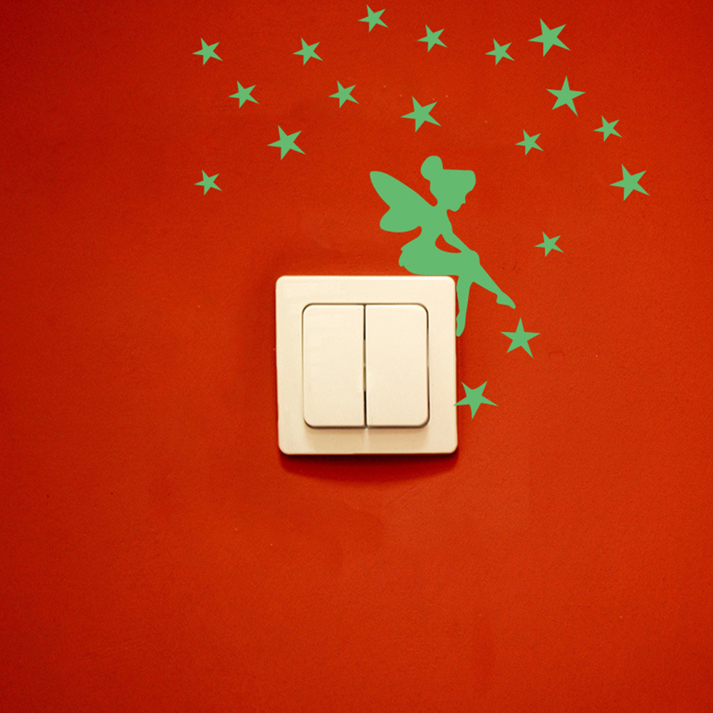 Fairy and Stars Luminous Wall Stickers Home Decoration Fluorescence