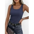 thumbnail image 6 of PRETTYGARDEN Womens Summer Tops Spring Cute Sleeveless Scoop Neck Workout Tank Top Casual Ribbed Knit Basic Cami Shirts, 6 of 9