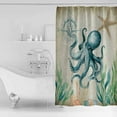 thumbnail image 3 of Shower Curtain Nautical Sea Monster Octopus Waterproof Shower Curtain Set with Hooks for Bathroom Showers,Stalls and Bathtubs,54x78InVintage Compass, 3 of 9