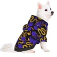 thumbnail image 2 of Fotbe Golden Snake And Purple Rose Print Small Dog Sweater Hoodies Pet Grey Hooded Soft Fleece Sweatshirts with Pocket Fall Winter Puppy Cat Sweaters Warm Clothes-Medium, 2 of 7