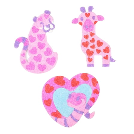 Fun Express 5" - 5 1/2" Valentine Wild About You Sand Art Craft Kit - Makes 12