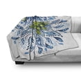 thumbnail image 3 of Peacock Soft Flannel Fleece Throw Blanket, Abstract Exotic Bird with Long Tail and Wings Floral Swirled Leaves, Cozy Plush for Indoor and Outdoor Use, 60" x 80", Blue Green, by Ambesonne, 3 of 6