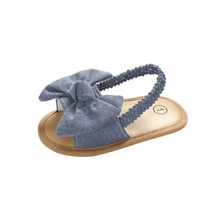 

Jikolililili Baby Girl Sandals Summer Crib Shoes Bowknot Soft Sole Infant Girls Princess Dress Flats First Walker Shoes