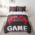 thumbnail image 2 of Ensemble de Literie Casque de Jeu Rouge 7 Pcs Lit en Sac Simple, Ensemble de Literie Gamer Pc avec Couette, 2 of 5