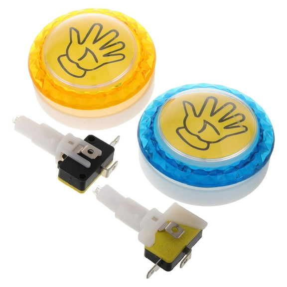 GOOHOCHY 2pcs Game Console Buzzers With Led Push Buttons Handheld Game Machine Accessories Illuminated Buttons For Enhanced Gaming Experience And Accurate Control