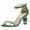 Green, variant on Women Elegant Pearls Single Strap Crystal Block Heels Sandals Round Open Toe Ankle Buckle Strap Sandals Sexy Wedding Evening Shoes Size 11 Yellow