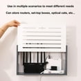 thumbnail image 2 of Router Shelf, Box Shelves For Wall, Desk Organizer For WiFi Router, Wifi Storage Cabinet Wall Mounted, Household Power Cord Arrangement Box,41.2x9x25cm, 2 of 7