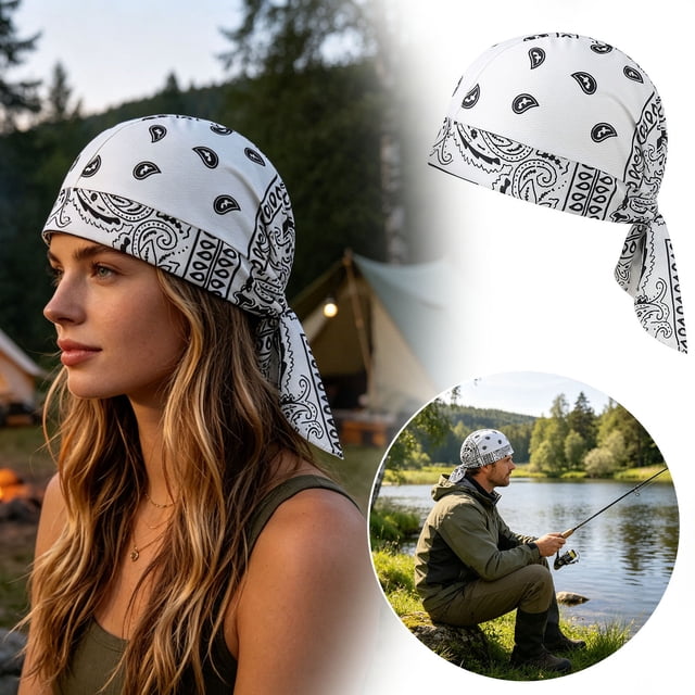 Tong Headscarf Hat Motorcycle Headgear With Elastic And Fit
