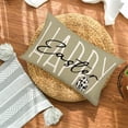 thumbnail image 4 of Happy Easter Decorations Pillow Cover 12x20 Inch Black and White Buffalo Plaid Checkered Egg Throw Waist Pillow Cases Spring Holiday Farmhouse Decor Cushion Cover for Sofa Couch, 4 of 6