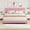 Pink velvet, variant on Towallmark Bed Frame with Upholstered Headboard, Heavy-Duty Platform Bed Frame with Adjustable Headboard, Strong Wood Slat Support/No Box Spring Needed/Noise Free