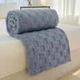 thumbnail image 1 of TIMIFIS Throw Blanket Comfortable Cotton Velvet Blanket Warm Leisure Blanket Multifunctional Solid Color Cover Blanket Fleece Blanket, 70X78 In, 1 of 6