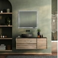 thumbnail image 2 of Dreamwerks 36"W x 32"H Brushed Nickel Framed LED Mirror with Integrated Cell Phone Charger, 2 of 10