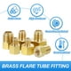 thumbnail image 3 of Adaptador de gas de accesorio de tubo Uxcell 1 pieza 3/8" macho x 1/4" hembra de latón dorado para aire acondicionado, 3 of 5