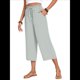 thumbnail image 2 of Pantalones Cortos para Mujer, Informales, con Cordón y Bolsillos, Holgados, de Cintura Alta y Pierna . Gris XL, 2 of 6