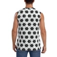 thumbnail image 4 of Uemuo Soccer Pattern Men's Sleeveless T-Shirt,Muscle Athletic Tank Top, Moisture-wicking Quick-dry Breathable Classic Tee Top for Gym Run Outdoor Sports-XX-Large, 4 of 8
