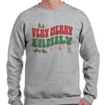 thumbnail image 2 of Very Merry Family Long Sleeve Shirt Unisex 3X-Large Grey, 2 of 5