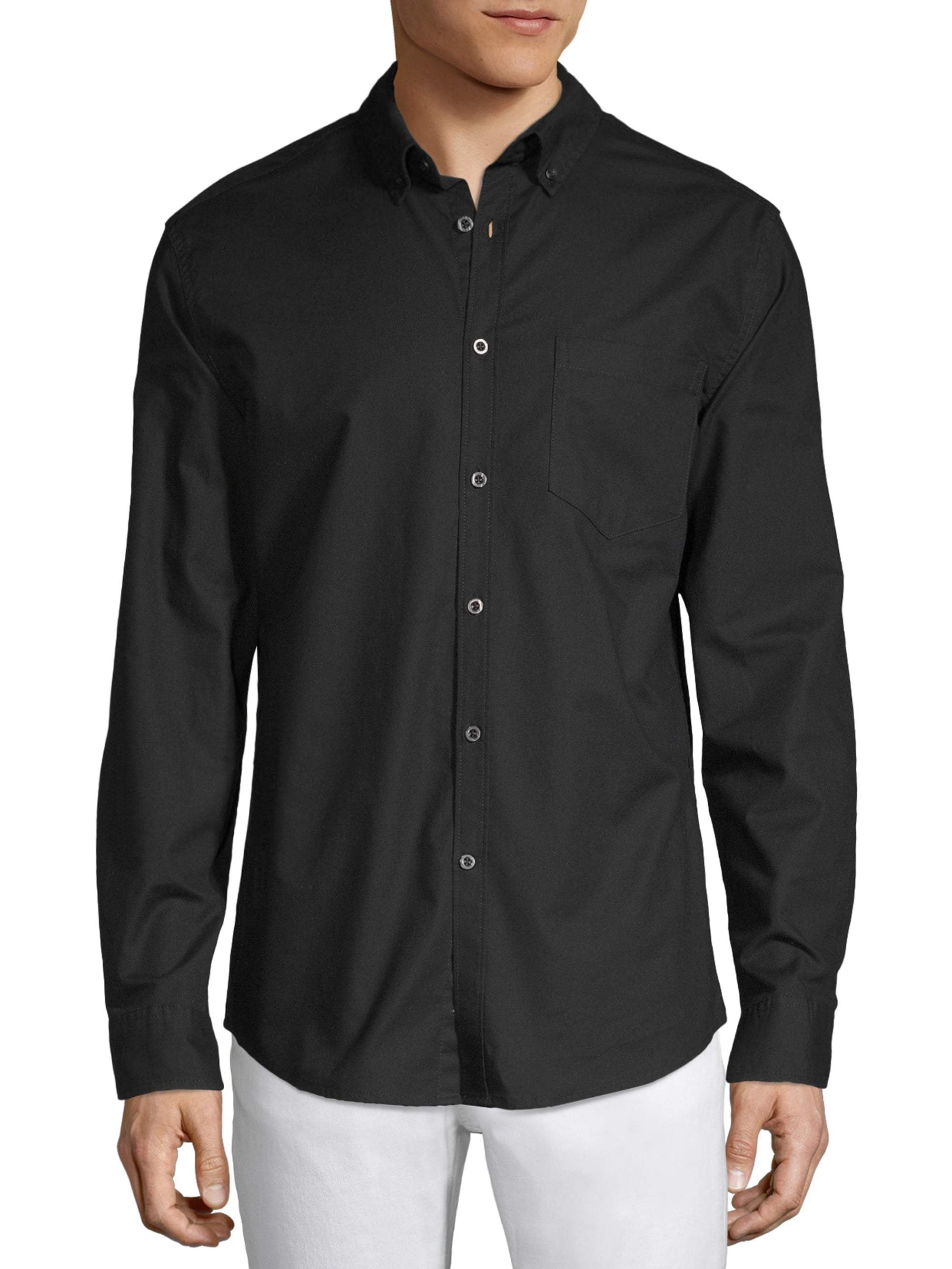 George Men's Long Sleeve Slim Fit Oxford Shirt, up to 3XL - Walmart.com
