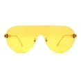 thumbnail image 2 of Minimalist Shield Rimless Racer Retro Sunglasses Gold Yellow, 2 of 4